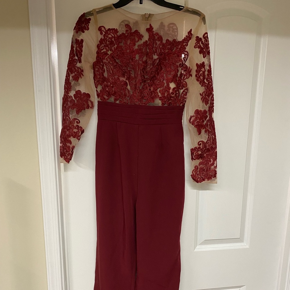 Elegant Sheer Embroidered Jumpsuit